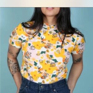 Nooworks Yellow and White Fitted Polo T-Shirt